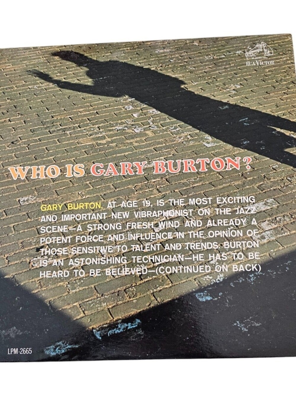 Gary Burton – Who Is Gary Burton? LP Vinyl by RCA Records